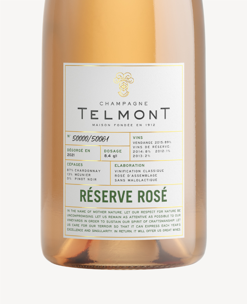Open image in slideshow, Réserve rosé label

